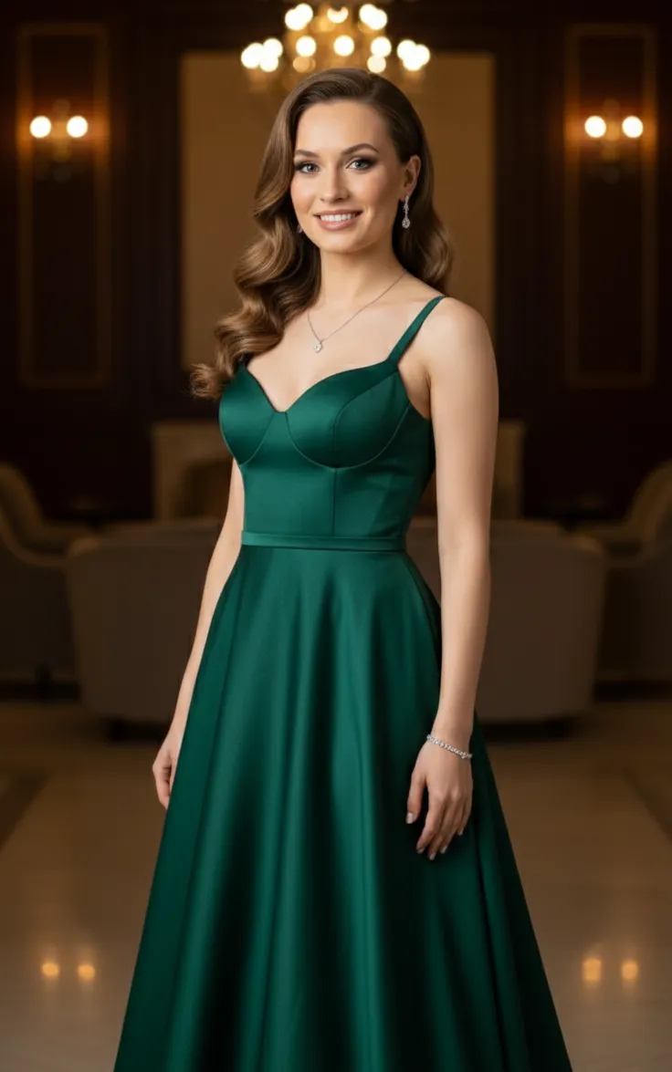 Mujer con vestido elegante